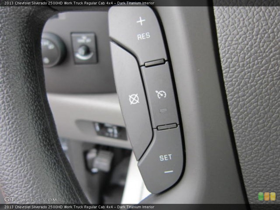 Dark Titanium Interior Controls for the 2013 Chevrolet Silverado 2500HD Work Truck Regular Cab 4x4 #69044276