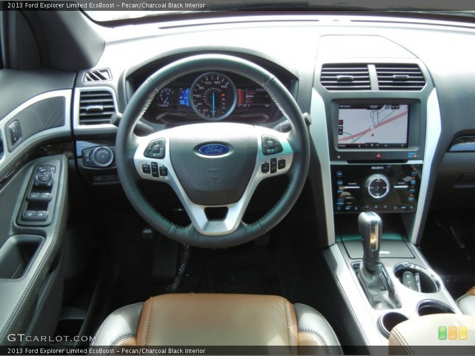 Pecan/Charcoal Black Interior Dashboard for the 2013 Ford Explorer Limited EcoBoost #69044852