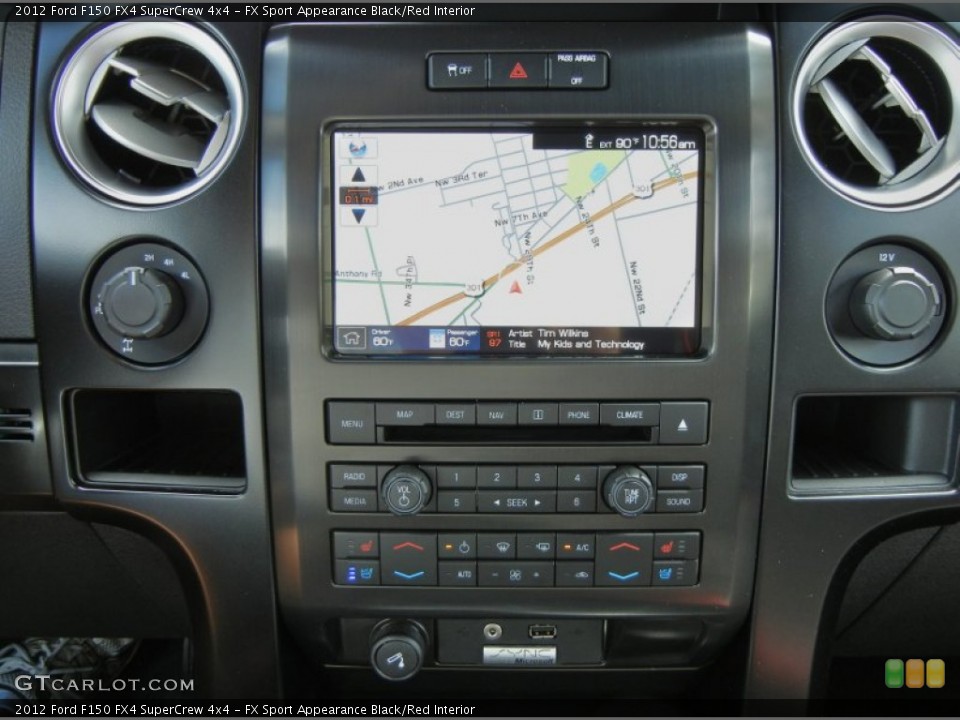 FX Sport Appearance Black/Red Interior Navigation for the 2012 Ford F150 FX4 SuperCrew 4x4 #69045644