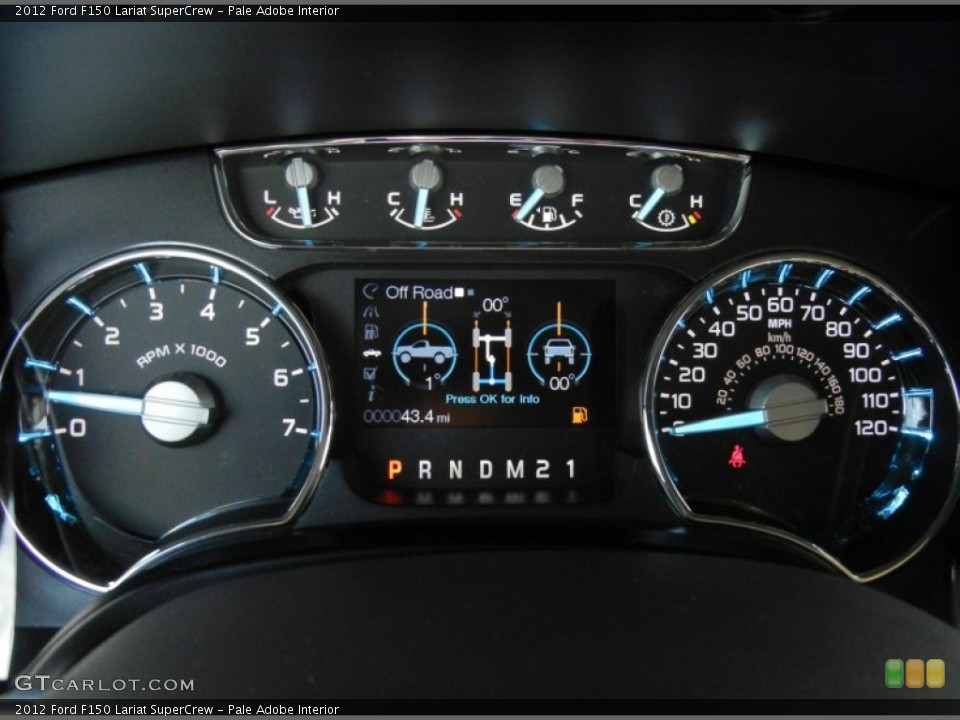 Pale Adobe Interior Gauges for the 2012 Ford F150 Lariat SuperCrew #69045755
