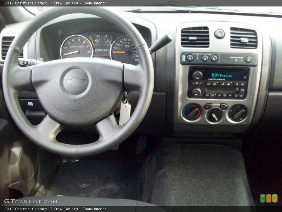 Ebony Interior Dashboard for the 2012 Chevrolet Colorado LT Crew Cab 4x4 #69048587