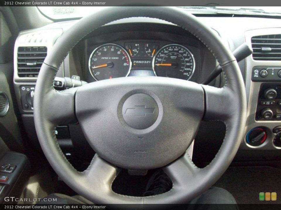 Ebony Interior Steering Wheel for the 2012 Chevrolet Colorado LT Crew Cab 4x4 #69048713