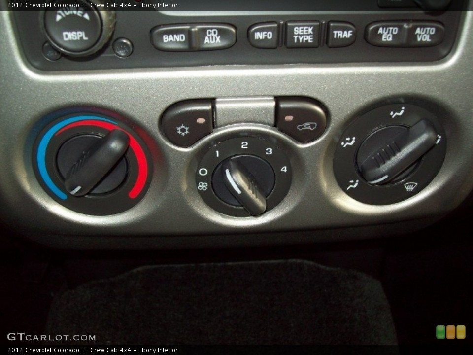 Ebony Interior Controls for the 2012 Chevrolet Colorado LT Crew Cab 4x4 #69048722