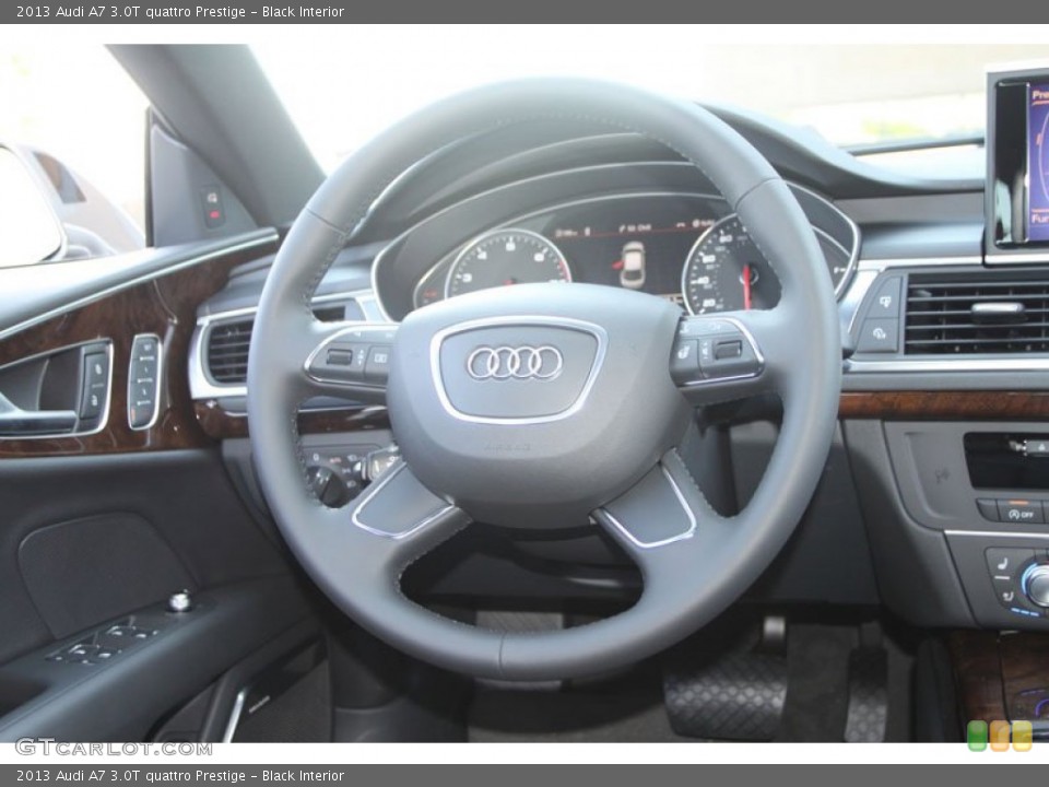 Black Interior Steering Wheel for the 2013 Audi A7 3.0T quattro Prestige #69049814