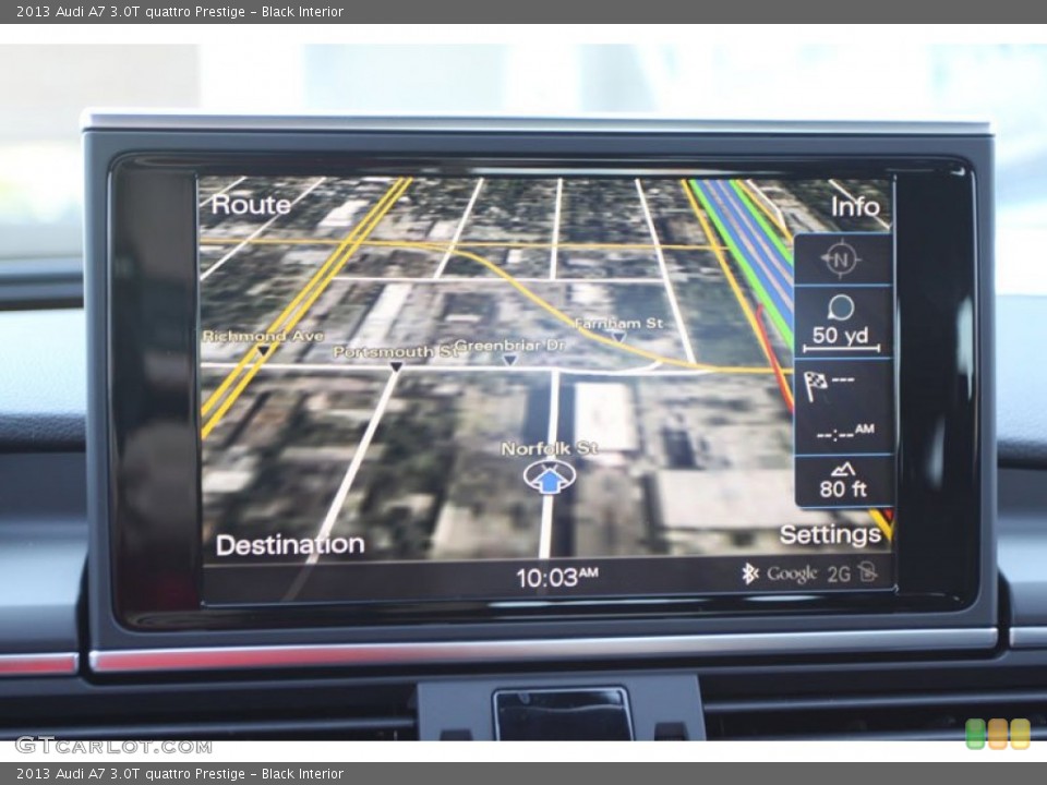 Black Interior Navigation for the 2013 Audi A7 3.0T quattro Prestige #69049825