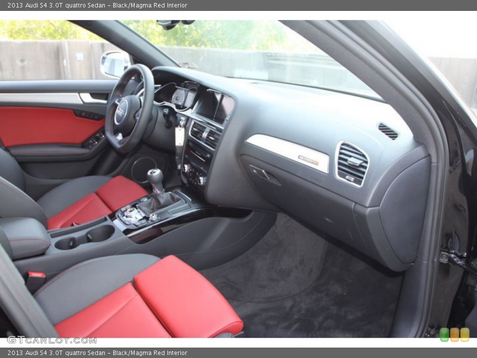 Black/Magma Red Interior Dashboard for the 2013 Audi S4 3.0T quattro Sedan #69050672