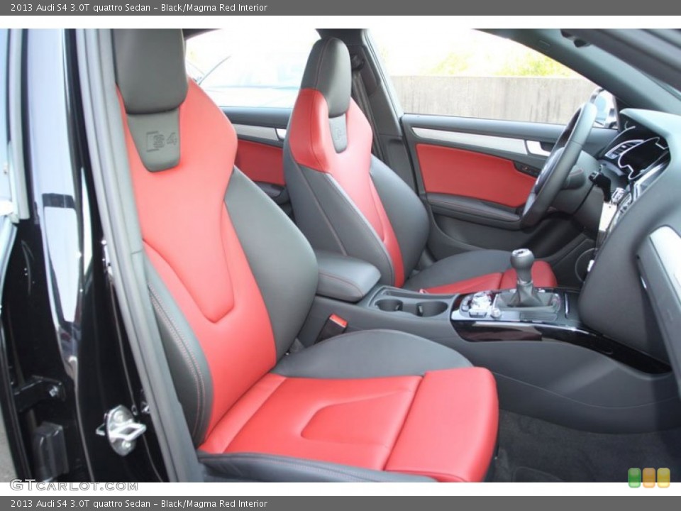 Black/Magma Red Interior Front Seat for the 2013 Audi S4 3.0T quattro Sedan #69050681