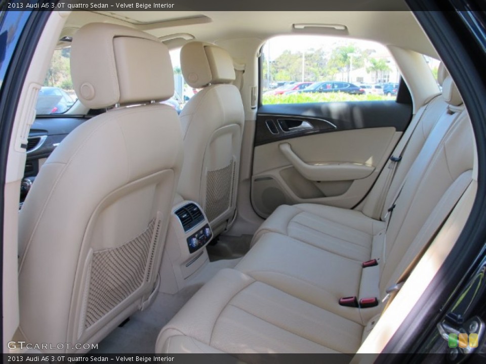 Velvet Beige Interior Rear Seat for the 2013 Audi A6 3.0T quattro Sedan #69051665