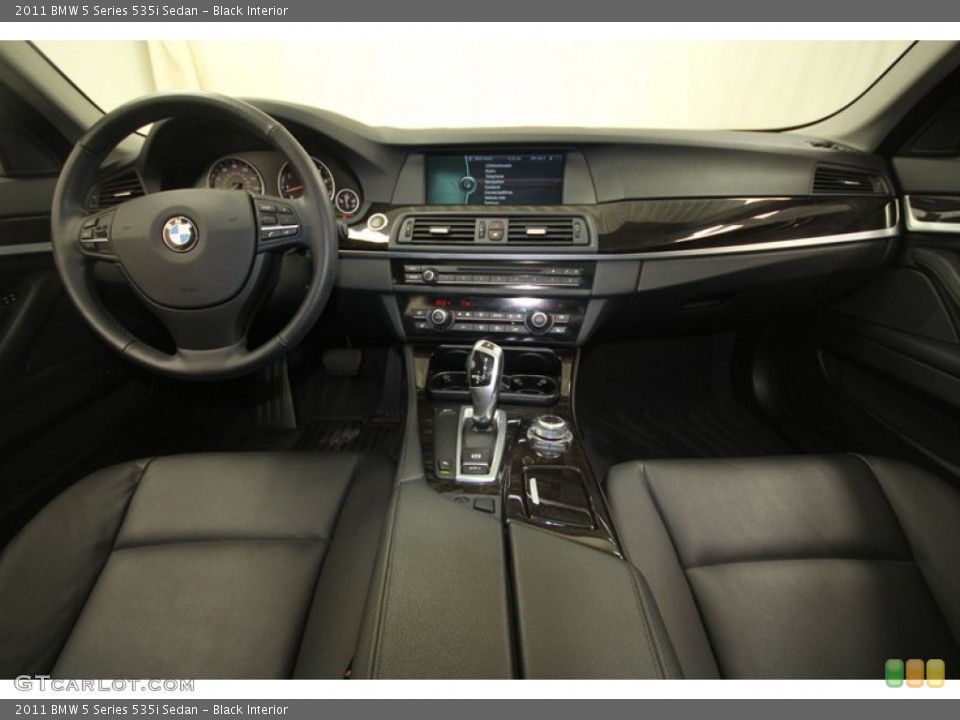 Black Interior Dashboard for the 2011 BMW 5 Series 535i Sedan #69051764