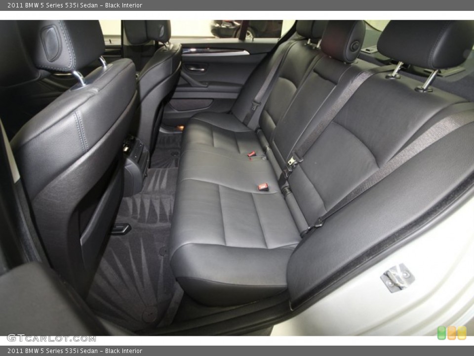 Black Interior Rear Seat for the 2011 BMW 5 Series 535i Sedan #69051845