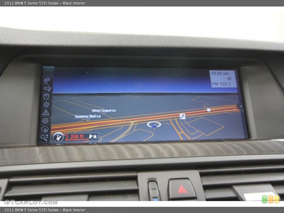 Black Interior Navigation for the 2011 BMW 5 Series 535i Sedan #69051914