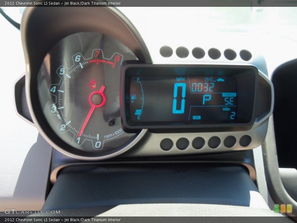 Jet Black/Dark Titanium Interior Gauges for the 2012 Chevrolet Sonic LS Sedan #69053585