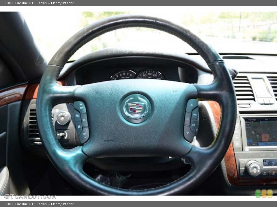 Ebony Interior Steering Wheel for the 2007 Cadillac DTS Sedan #69055560