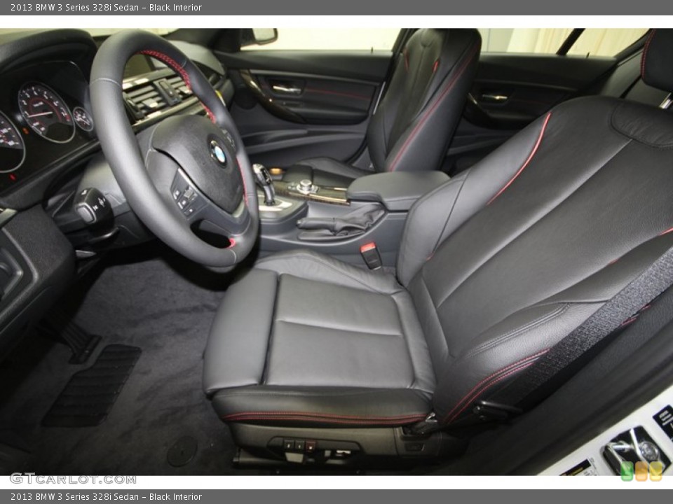 Black Interior Front Seat for the 2013 BMW 3 Series 328i Sedan #69057278