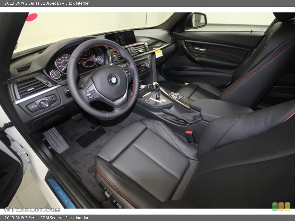 Black Interior Prime Interior for the 2013 BMW 3 Series 328i Sedan #69057344