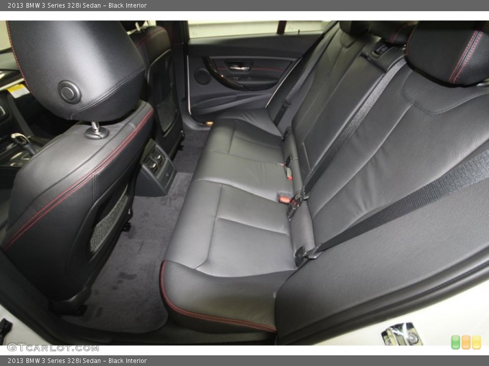 Black Interior Rear Seat for the 2013 BMW 3 Series 328i Sedan #69057356