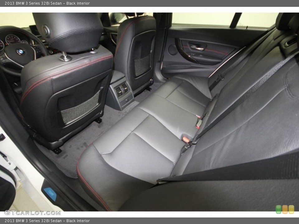 Black Interior Rear Seat for the 2013 BMW 3 Series 328i Sedan #69057455
