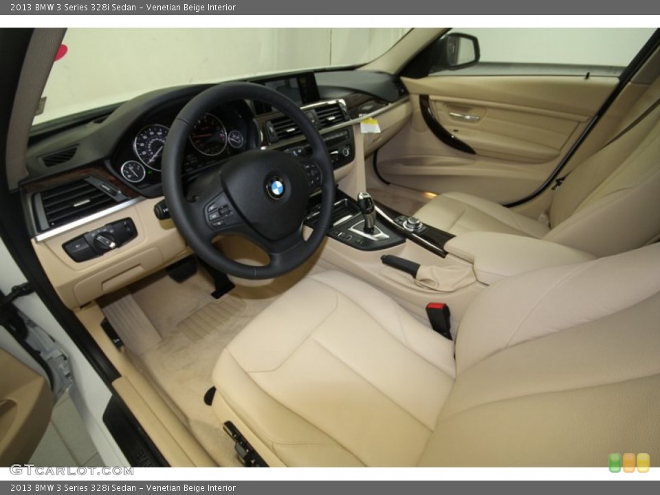 Venetian Beige Interior Prime Interior for the 2013 BMW 3 Series 328i Sedan #69057596