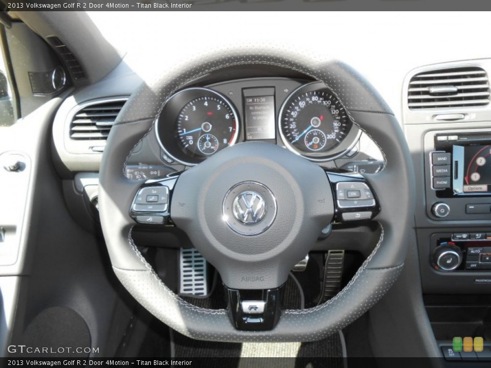 Titan Black Interior Steering Wheel for the 2013 Volkswagen Golf R 2 Door 4Motion #69060224