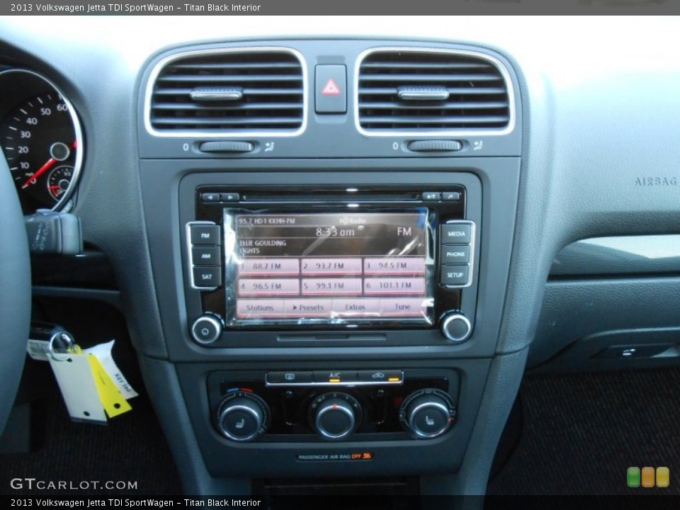 Titan Black Interior Controls for the 2013 Volkswagen Jetta TDI SportWagen #69060659