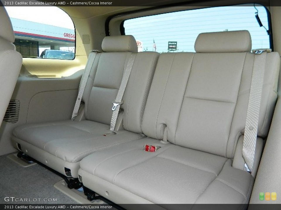 Cashmere/Cocoa Interior Rear Seat for the 2013 Cadillac Escalade Luxury AWD #69067525