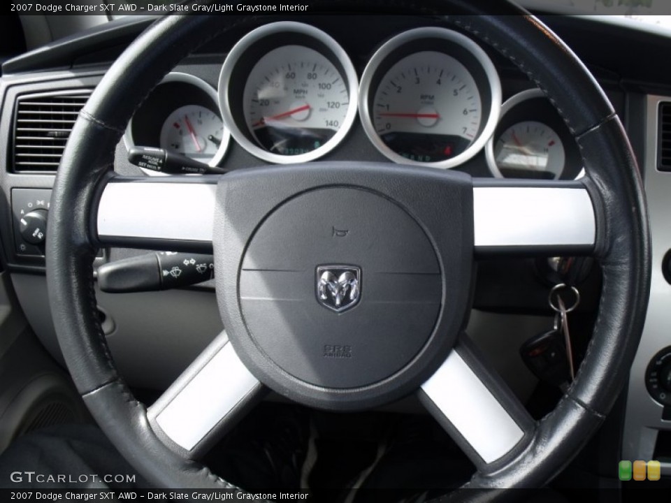 Dark Slate Gray/Light Graystone Interior Steering Wheel for the 2007 Dodge Charger SXT AWD #69069161