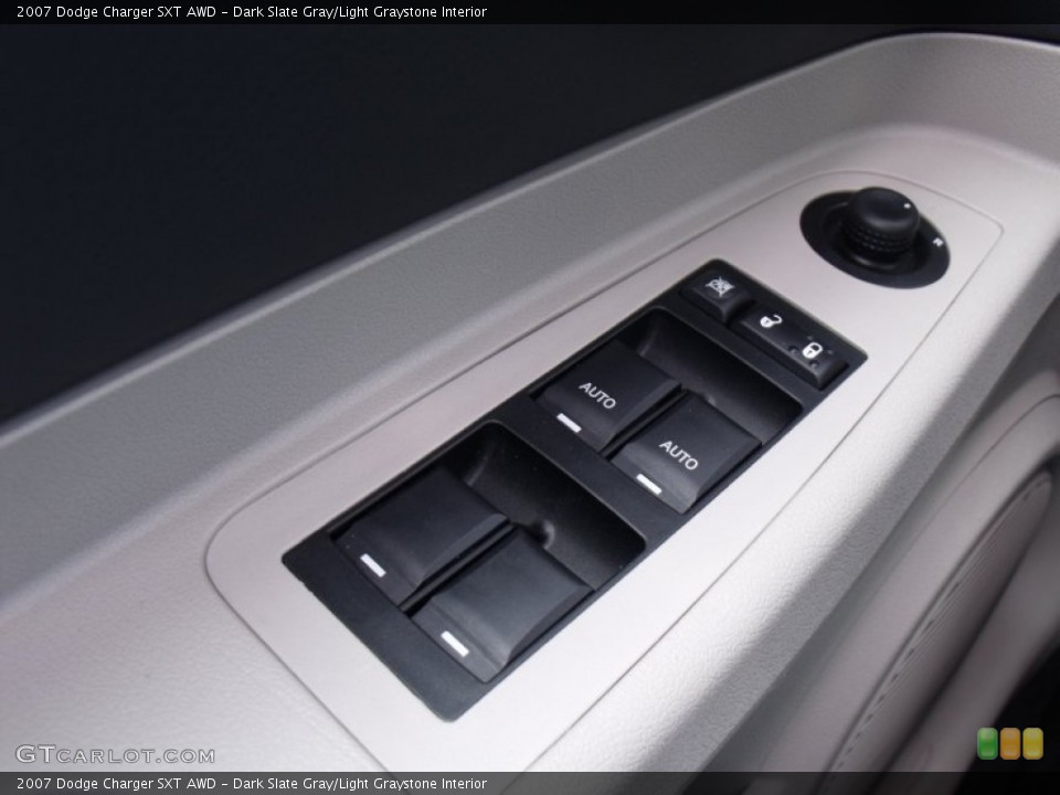 Dark Slate Gray/Light Graystone Interior Controls for the 2007 Dodge Charger SXT AWD #69069180