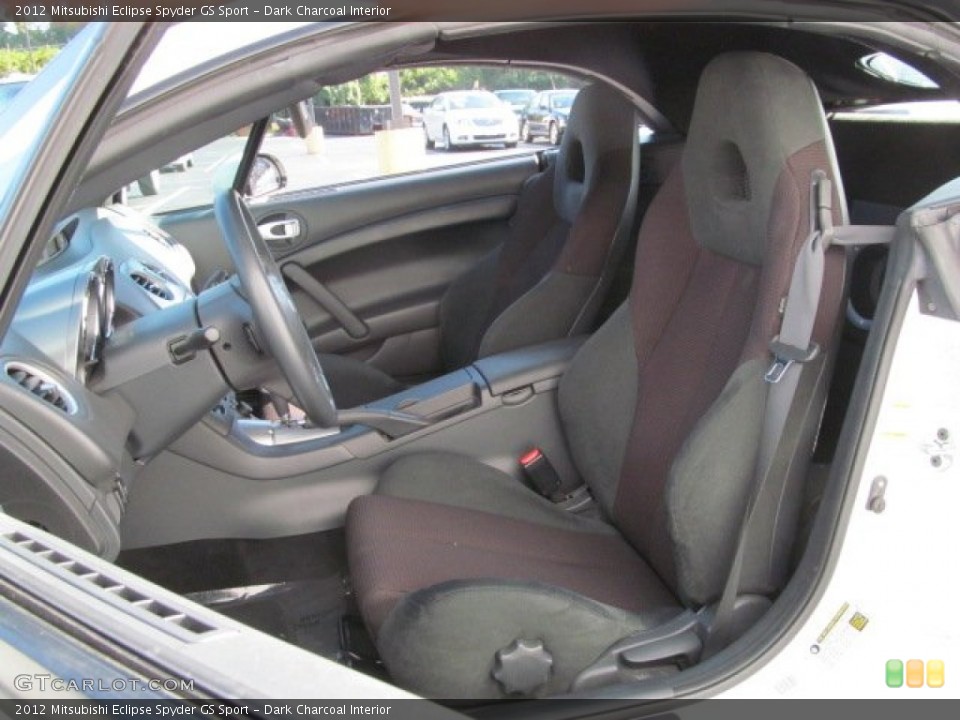 Dark Charcoal Interior Front Seat for the 2012 Mitsubishi Eclipse Spyder GS Sport #69071636