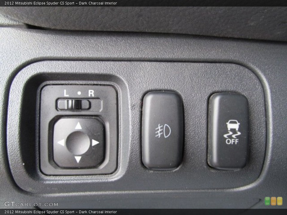 Dark Charcoal Interior Controls for the 2012 Mitsubishi Eclipse Spyder GS Sport #69071659