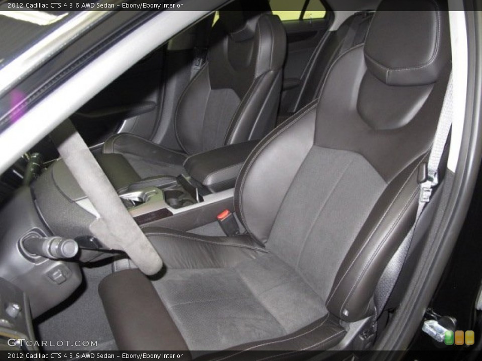 Ebony/Ebony Interior Front Seat for the 2012 Cadillac CTS 4 3.6 AWD Sedan #69072636
