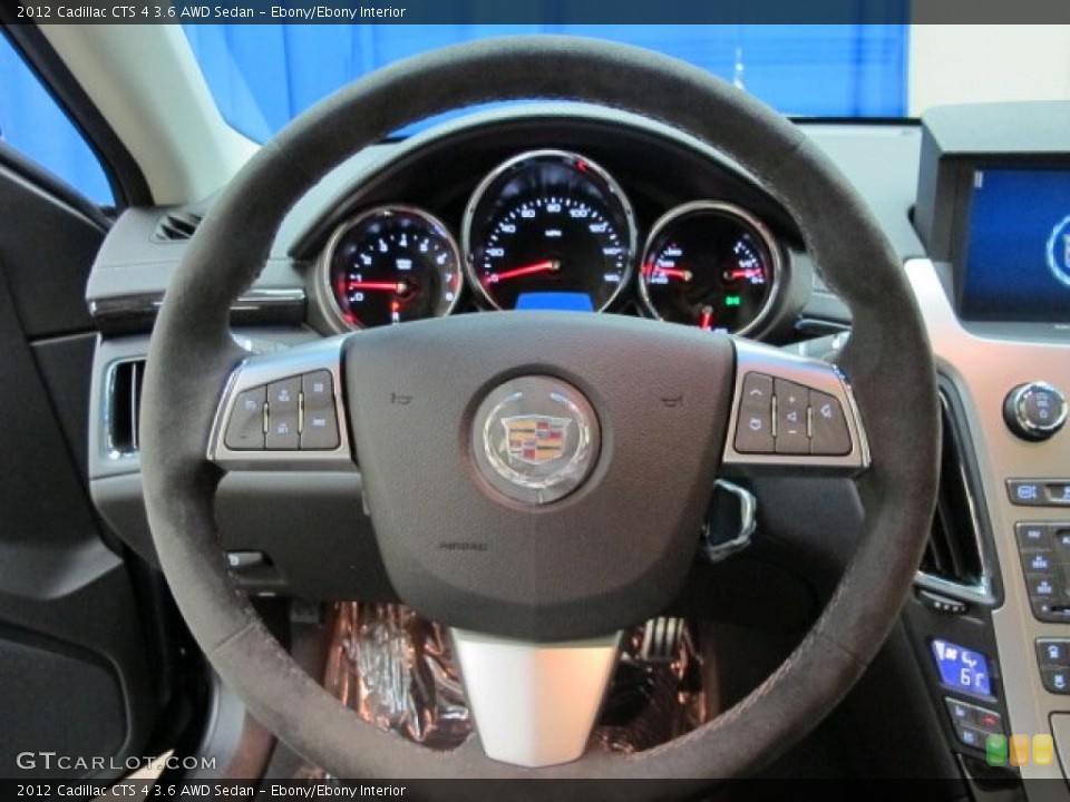Ebony/Ebony Interior Steering Wheel for the 2012 Cadillac CTS 4 3.6 AWD Sedan #69072776