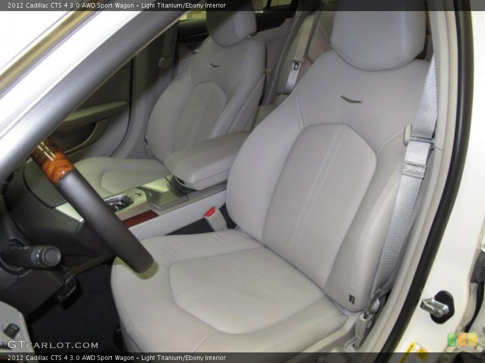 Light Titanium/Ebony Interior Front Seat for the 2012 Cadillac CTS 4 3.0 AWD Sport Wagon #69073015