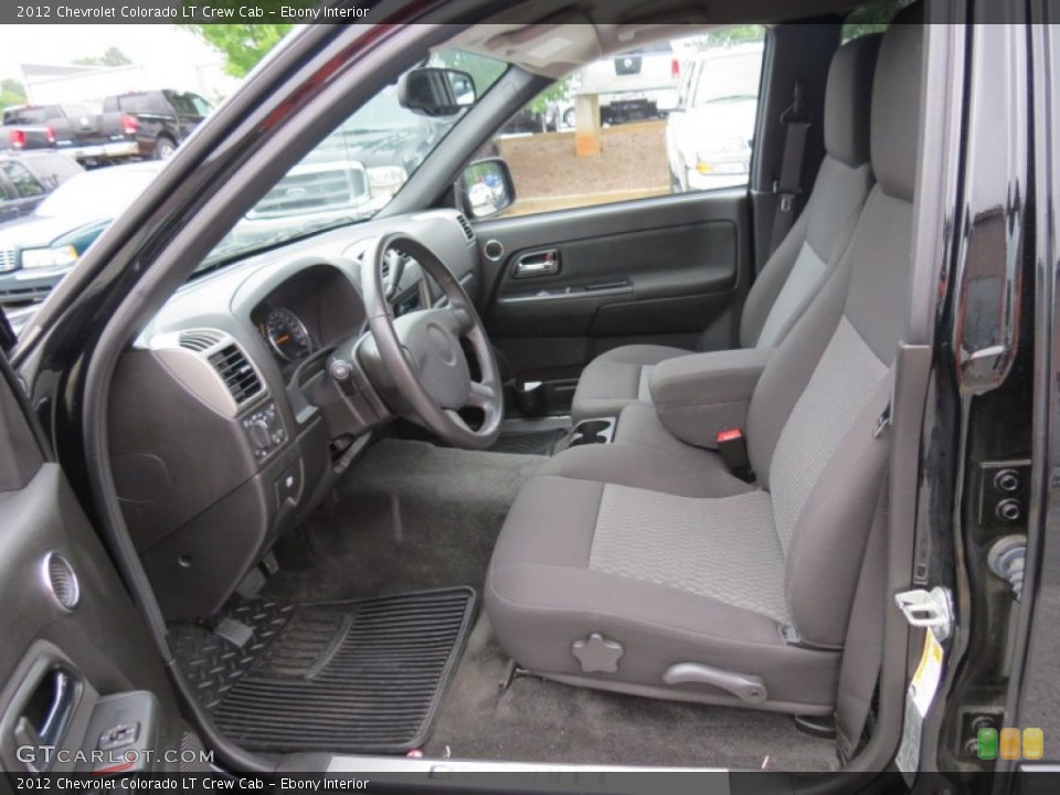 Ebony Interior Front Seat for the 2012 Chevrolet Colorado LT Crew Cab #69074814