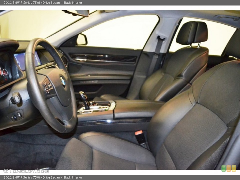 Black Interior Front Seat for the 2011 BMW 7 Series 750i xDrive Sedan #69076634