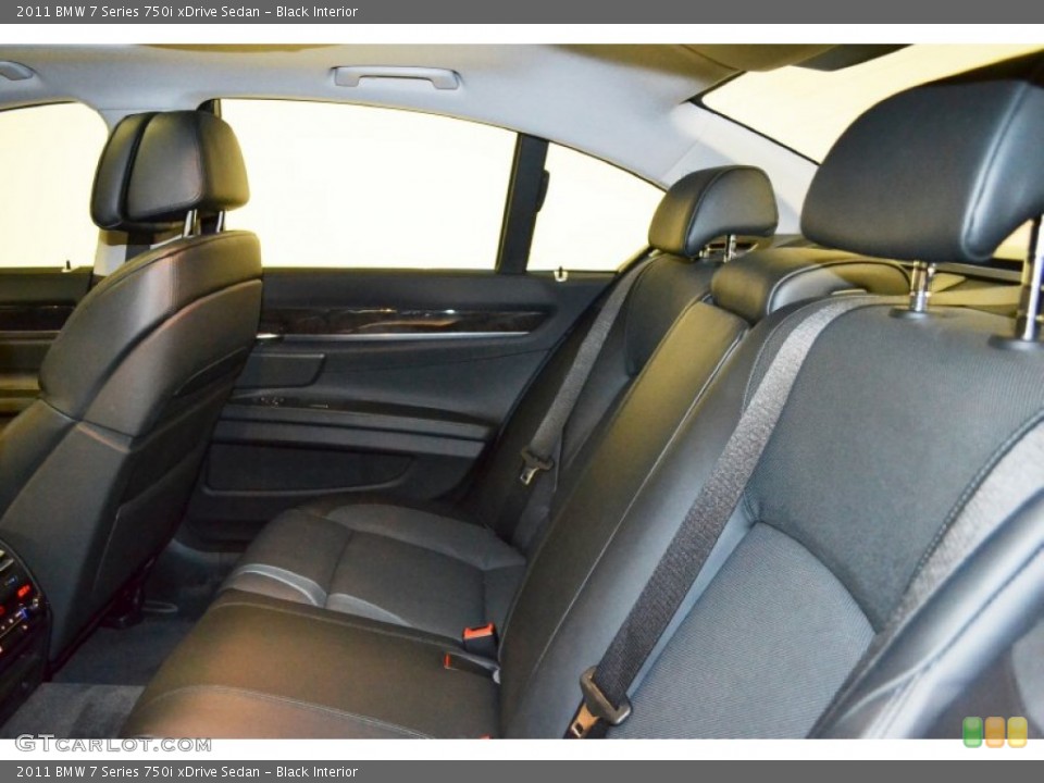 Black Interior Rear Seat for the 2011 BMW 7 Series 750i xDrive Sedan #69076682