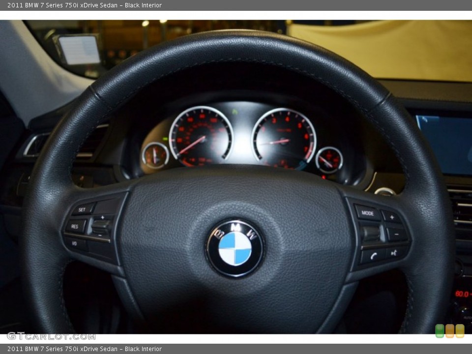 Black Interior Steering Wheel for the 2011 BMW 7 Series 750i xDrive Sedan #69076709