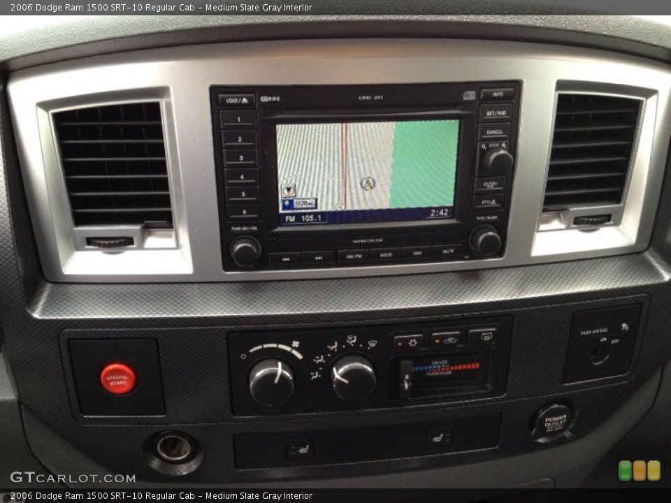 Medium Slate Gray Interior Navigation for the 2006 Dodge Ram 1500 SRT-10 Regular Cab #69079404