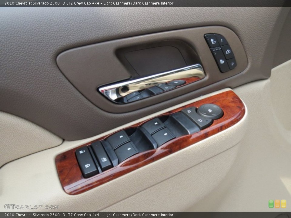 Light Cashmere/Dark Cashmere Interior Controls for the 2010 Chevrolet Silverado 2500HD LTZ Crew Cab 4x4 #69081646