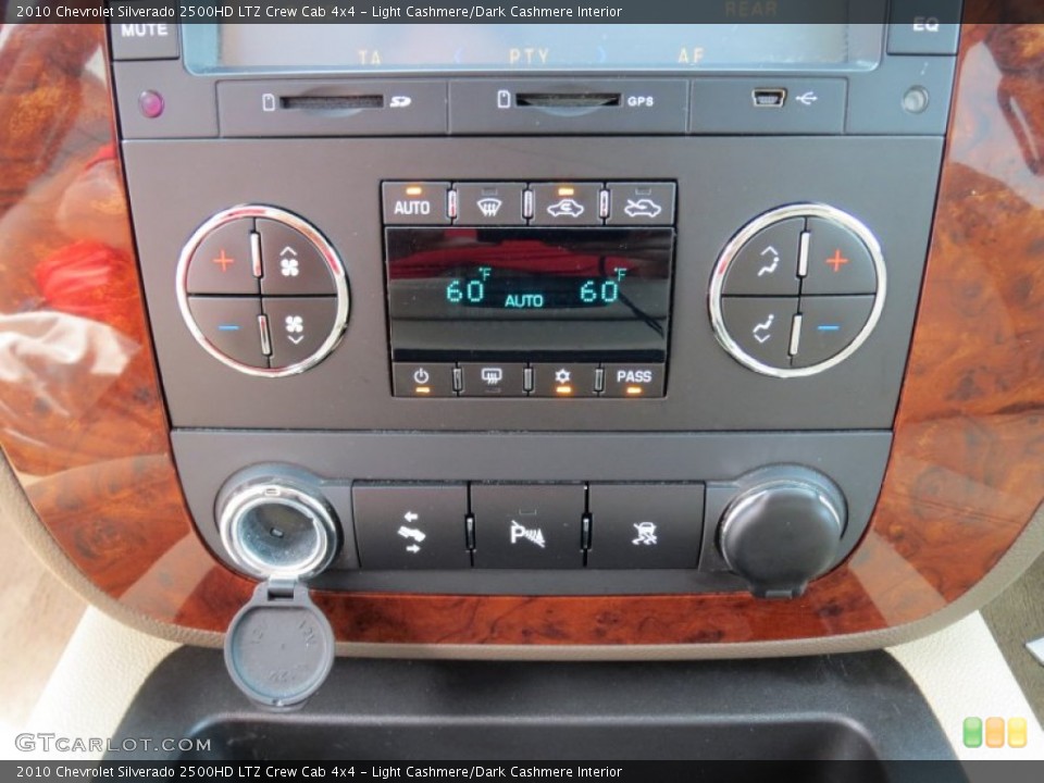 Light Cashmere/Dark Cashmere Interior Controls for the 2010 Chevrolet Silverado 2500HD LTZ Crew Cab 4x4 #69081692