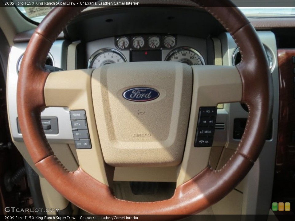 Chaparral Leather/Camel Interior Steering Wheel for the 2009 Ford F150 King Ranch SuperCrew #69083947