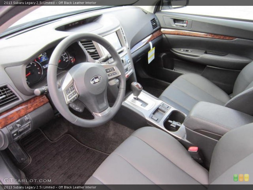 Off Black Leather Interior Prime Interior for the 2013 Subaru Legacy 2.5i Limited #69089939
