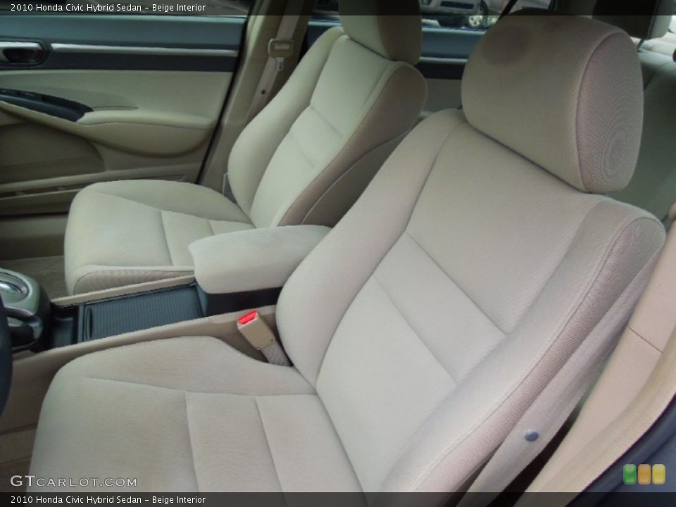 Beige Interior Front Seat for the 2010 Honda Civic Hybrid Sedan #69095334