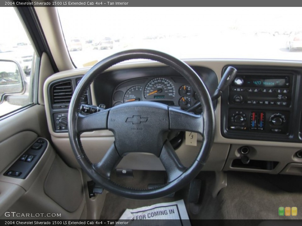 Tan Interior Dashboard for the 2004 Chevrolet Silverado 1500 LS Extended Cab 4x4 #69096422