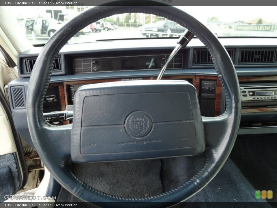 Ivory Interior Steering Wheel for the 1992 Cadillac DeVille Sedan #69099026