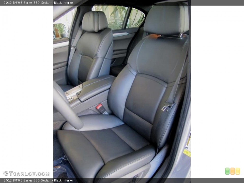 Black Interior Front Seat for the 2012 BMW 5 Series 550i Sedan #69101240