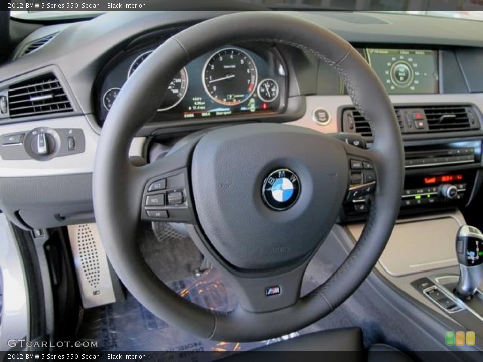 Black Interior Steering Wheel for the 2012 BMW 5 Series 550i Sedan #69101249