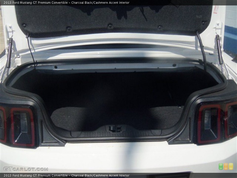 Charcoal Black/Cashmere Accent Interior Trunk for the 2013 Ford Mustang GT Premium Convertible #69105906