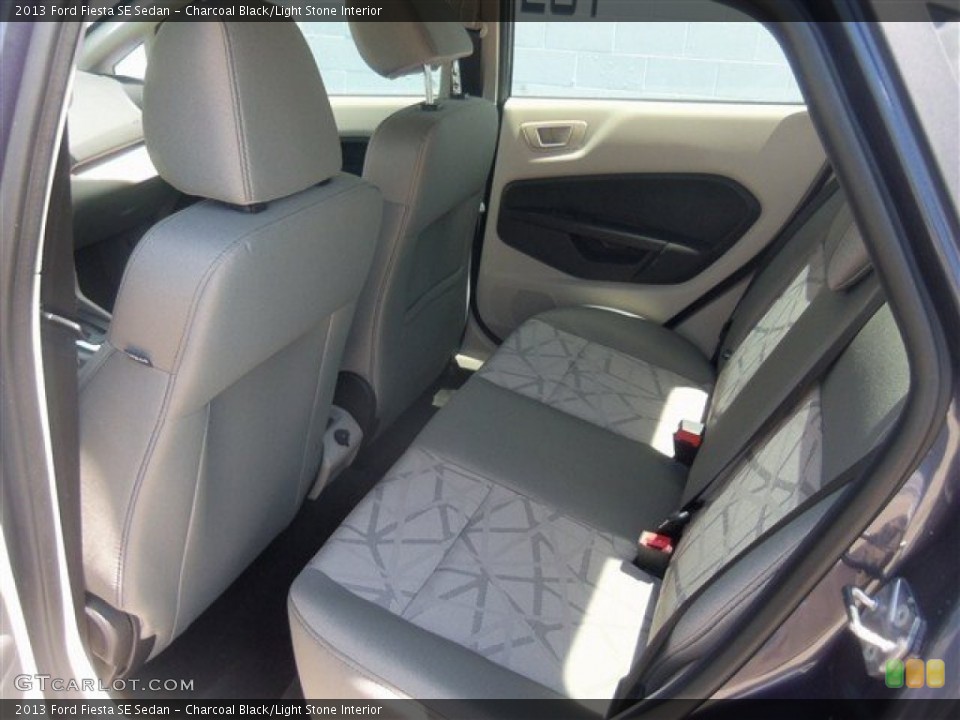 Charcoal Black/Light Stone Interior Rear Seat for the 2013 Ford Fiesta SE Sedan #69107917