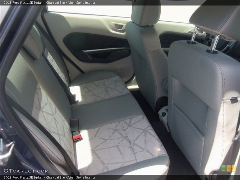 Charcoal Black/Light Stone Interior Rear Seat for the 2013 Ford Fiesta SE Sedan #69107942