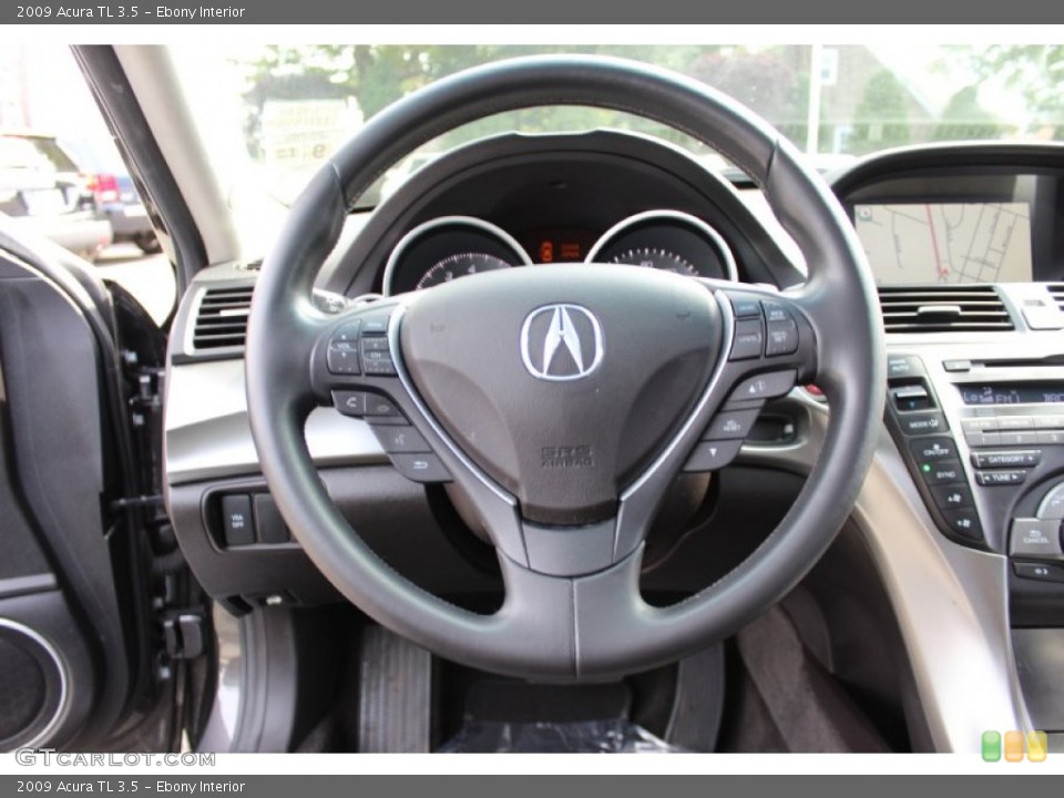 Ebony Interior Steering Wheel for the 2009 Acura TL 3.5 #69110822